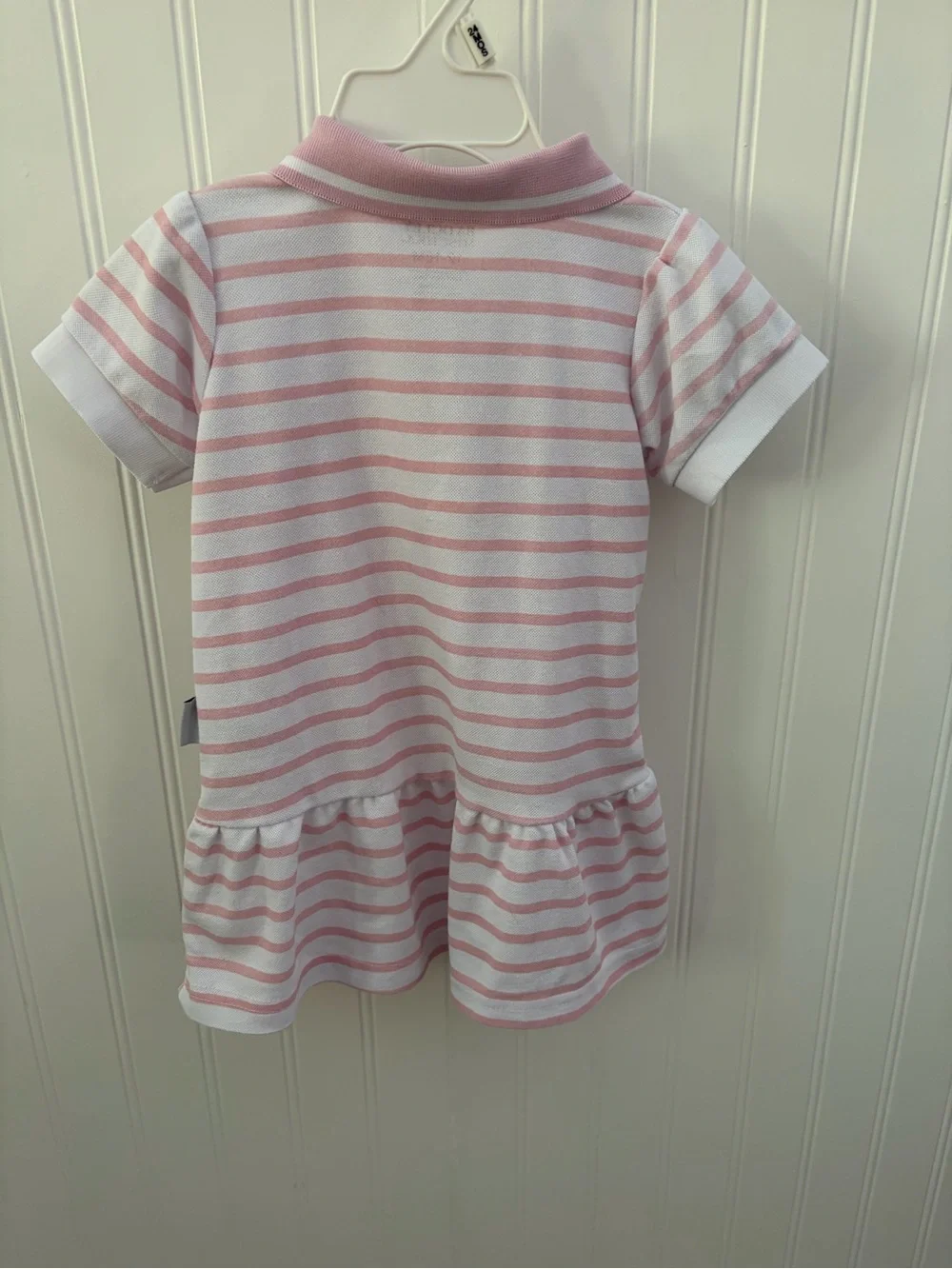 Badgley Mischka Pink & White Striped Polo Dress